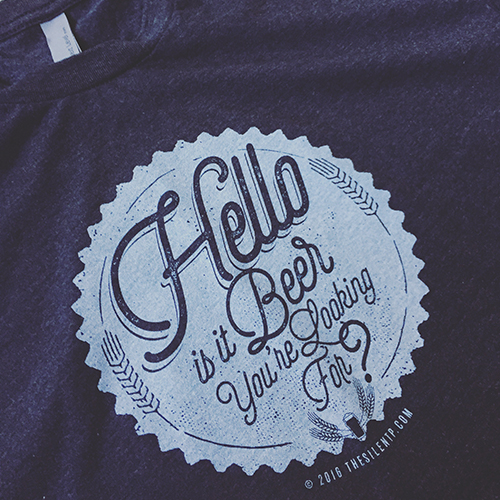 Charcoal Shirt - Hello is it beer you're looking for?